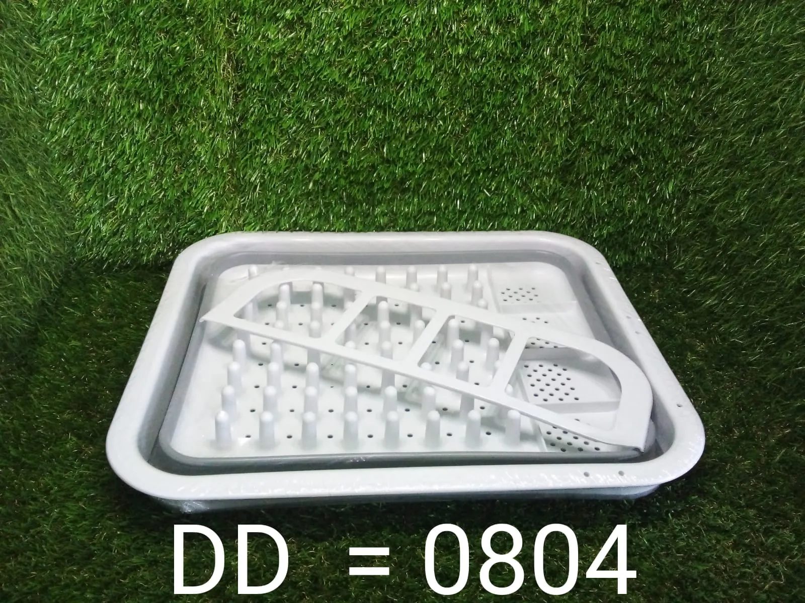 0804 Collapsible Folding Silicone Dish Drying Drainer Rack with Spoon Fork Knife Storage Holder