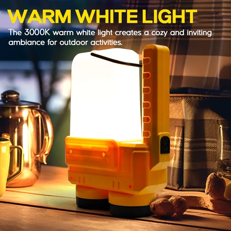 1000 Lumens Hanging Lantern Flashlight Rechargeable Handheld Spotlight