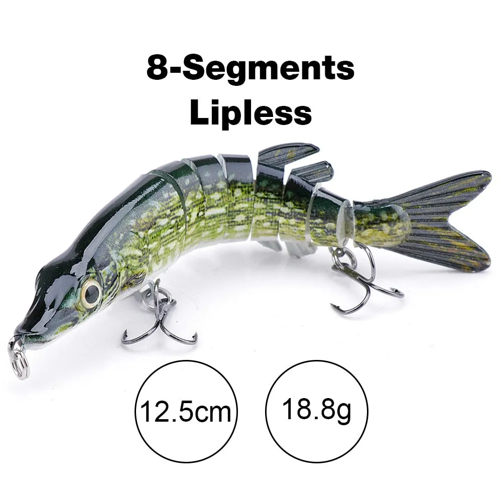 10cm/12.5cm Pike Wobblers for Fishing Artificial Bait Hard Multi Jointed Swimbait Crankbait Lifelike Fishing Lure Tackle