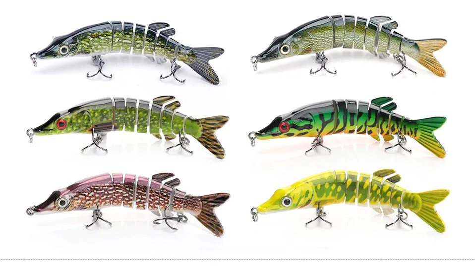 10cm/12.5cm Pike Wobblers for Fishing Artificial Bait Hard Multi Jointed Swimbait Crankbait Lifelike Fishing Lure Tackle