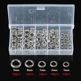 200pcs Heavy Duty Stainless Steel Fishing Split Rings