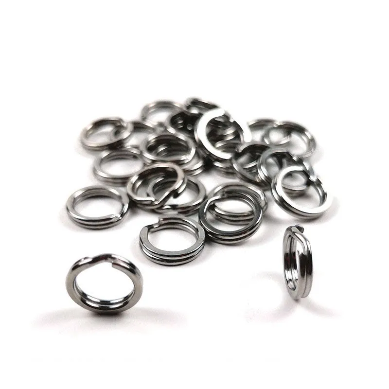 200pcs Heavy Duty Stainless Steel Fishing Split Rings