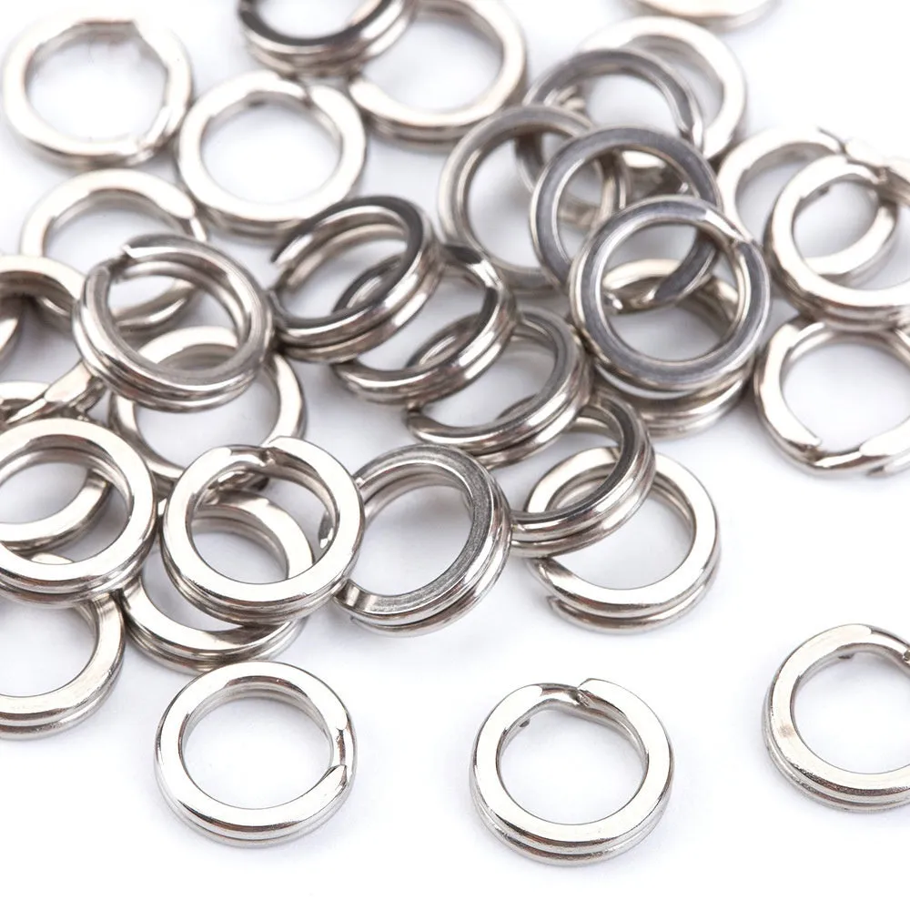 200pcs Heavy Duty Stainless Steel Fishing Split Rings