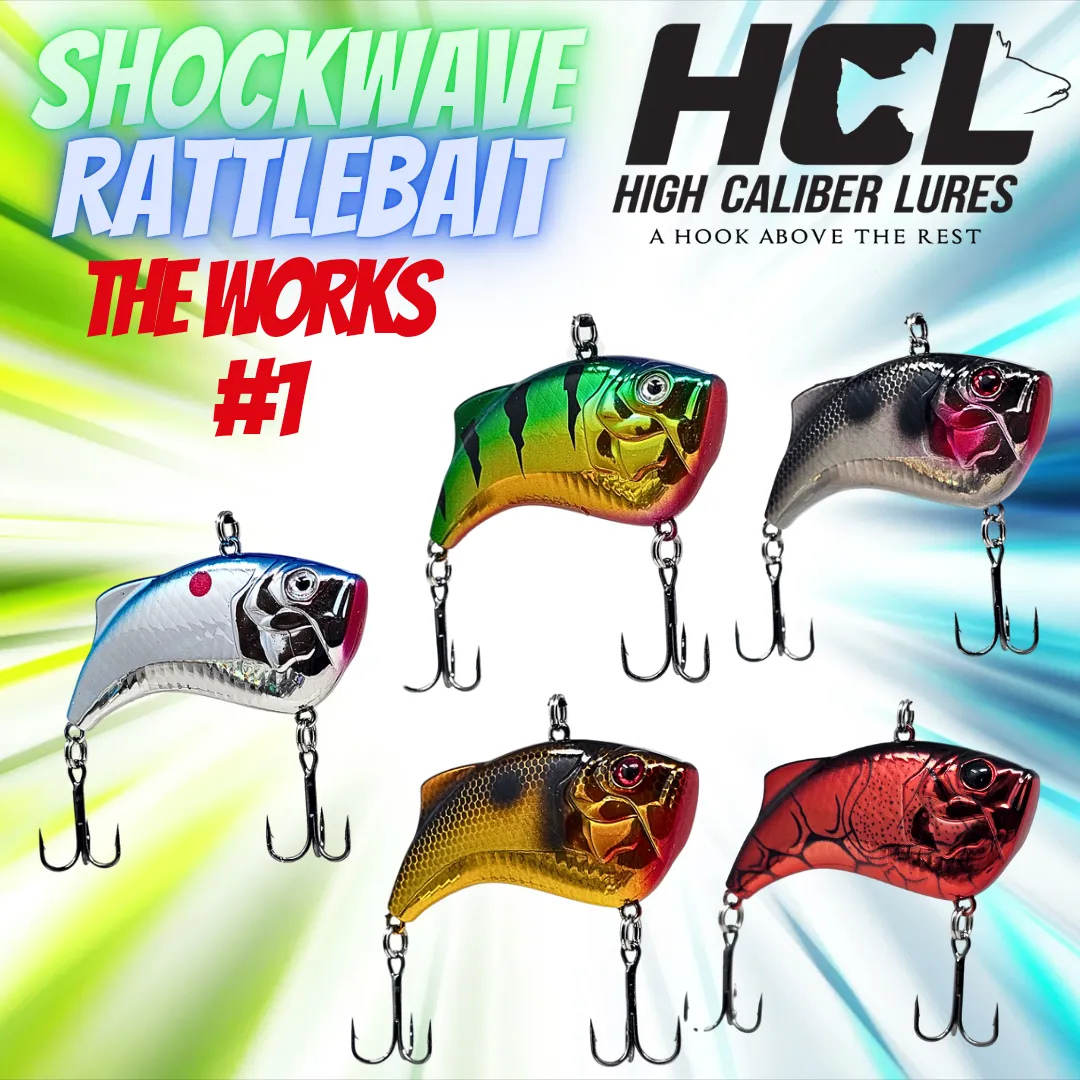 5 Rattle Baits - The Works 1 Shockwaves