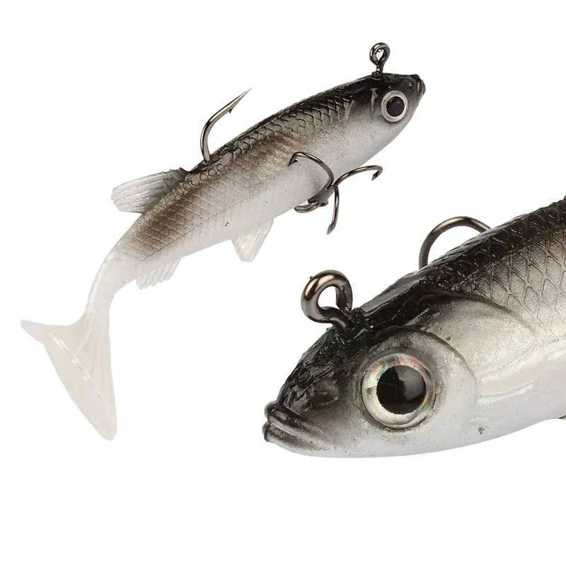 5pcs Lifelike Soft Fishing Lures with Cool Hooks for Success