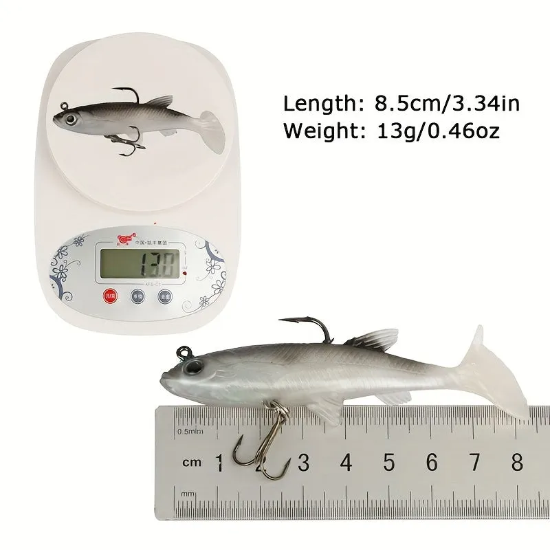 5pcs Lifelike Soft Fishing Lures with Cool Hooks for Success