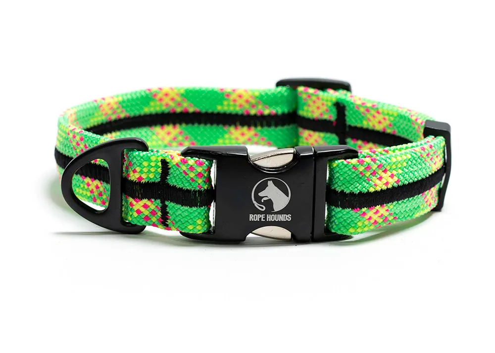 Adventure Dog Collar - Greens/Yellows