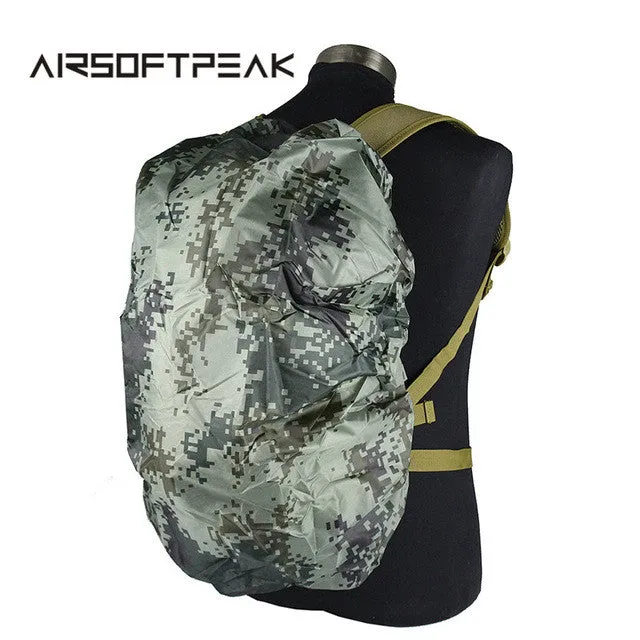 AIRSOFTPEAK 25L-40L Backpack Dust Rain Cover Waterproof Rucksack Bag Covers Camouflage Nylon Case For Hunting Camping Hiking