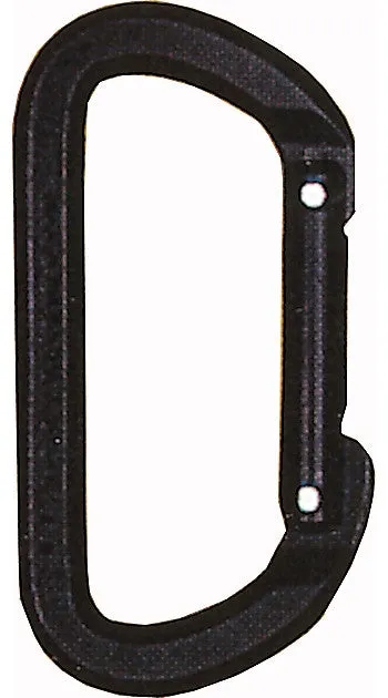 Black - High Strength D Carabiner - Aluminum