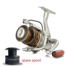 Double Spool Fishing coil Wooden handshake 12  1BB Spinning Fishing Reel Professional Metal Left/Right Hand  Fishing Reel Wheels