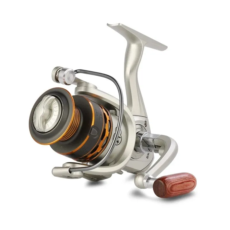 Double Spool Fishing coil Wooden handshake 12  1BB Spinning Fishing Reel Professional Metal Left/Right Hand  Fishing Reel Wheels