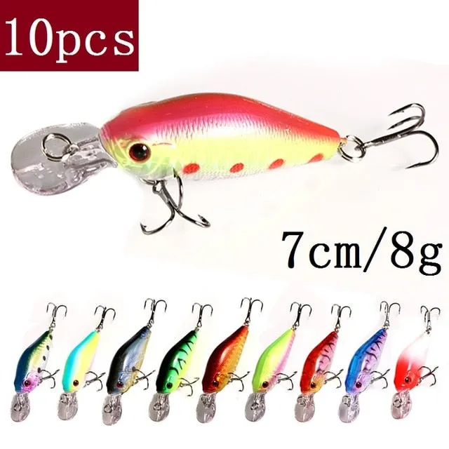 Fishing Lure Set Trolling Artificial Bait Bionic Fish Big Wobbler Deep water Long bill Hard Lure