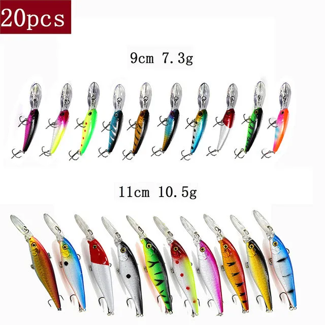 Fishing Lure Set Trolling Artificial Bait Bionic Fish Big Wobbler Deep water Long bill Hard Lure