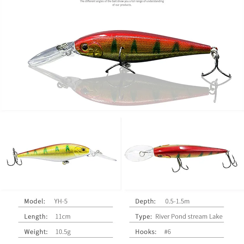 Fishing Lure Set Trolling Artificial Bait Bionic Fish Big Wobbler Deep water Long bill Hard Lure