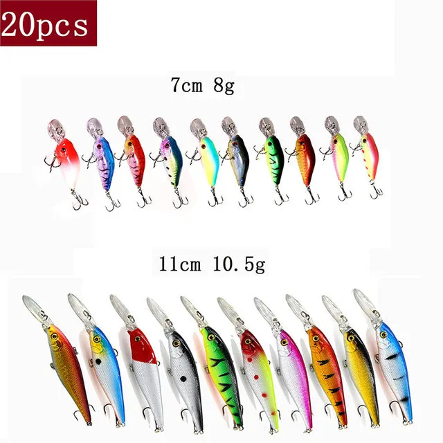 Fishing Lure Set Trolling Artificial Bait Bionic Fish Big Wobbler Deep water Long bill Hard Lure