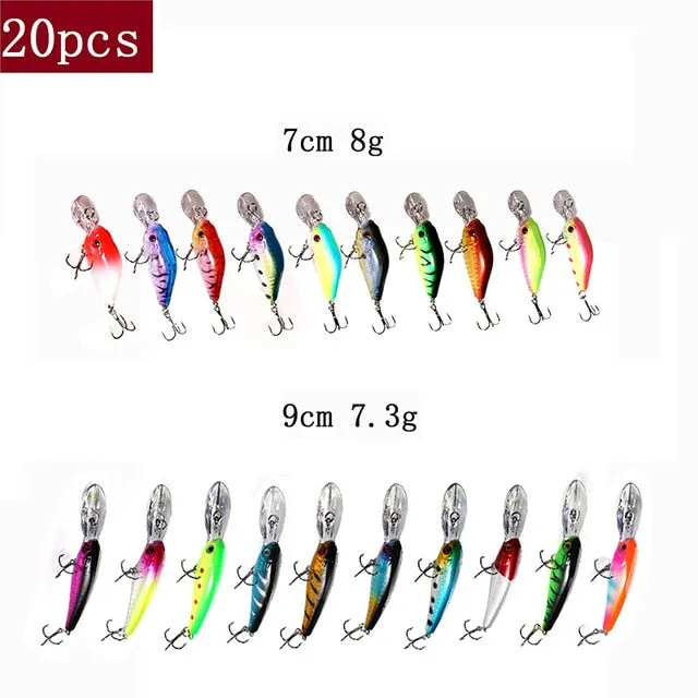 Fishing Lure Set Trolling Artificial Bait Bionic Fish Big Wobbler Deep water Long bill Hard Lure