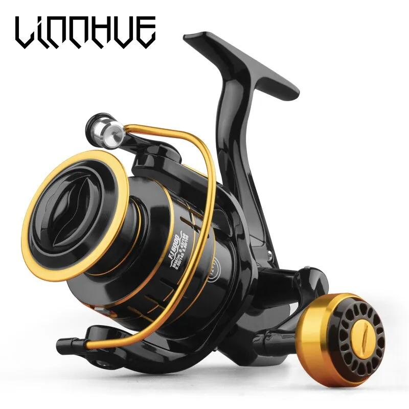 Fishing Reel HD500-7000 Spinning Reel 8kg Drag Metal Ball Grip Reel Fishing 5.2:1 Speed Metal Spool Coil Fishing Reel