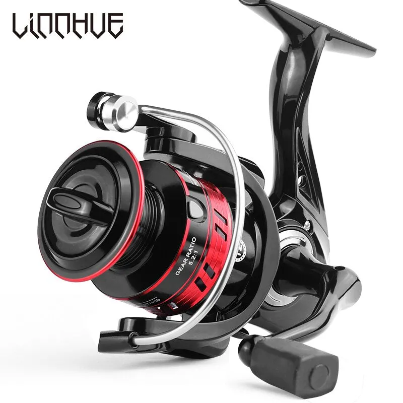 Fishing Reel HD500-7000 Spinning Reel 8kg Drag Metal Ball Grip Reel Fishing 5.2:1 Speed Metal Spool Coil Fishing Reel