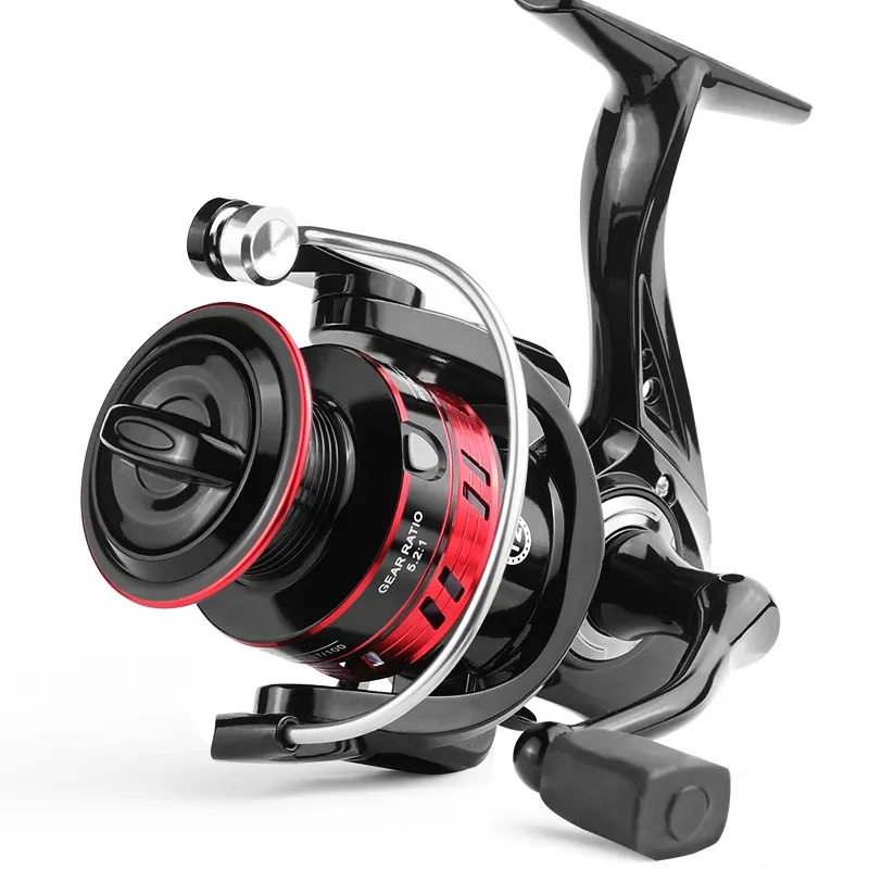 Fishing Reel HD500-7000 Spinning Reel 8kg Drag Metal Ball Grip Reel Fishing 5.2:1 Speed Metal Spool Coil Fishing Reel