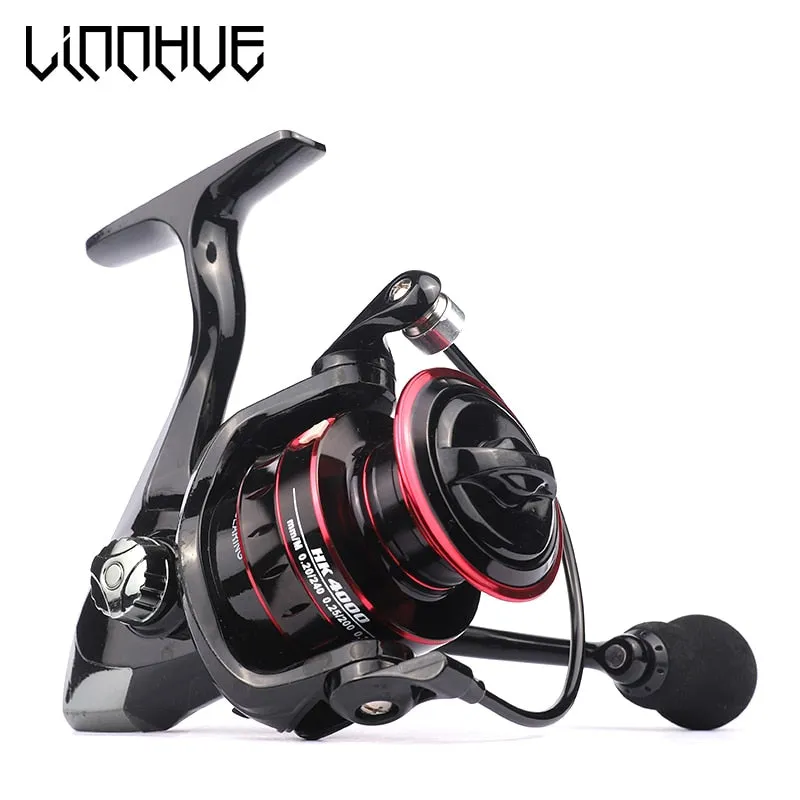 Fishing Reel HD500-7000 Spinning Reel 8kg Drag Metal Ball Grip Reel Fishing 5.2:1 Speed Metal Spool Coil Fishing Reel