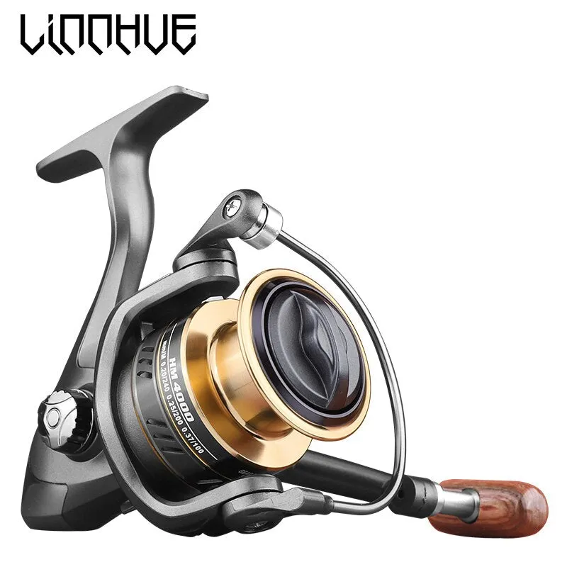 Fishing Reel HD500-7000 Spinning Reel 8kg Drag Metal Ball Grip Reel Fishing 5.2:1 Speed Metal Spool Coil Fishing Reel