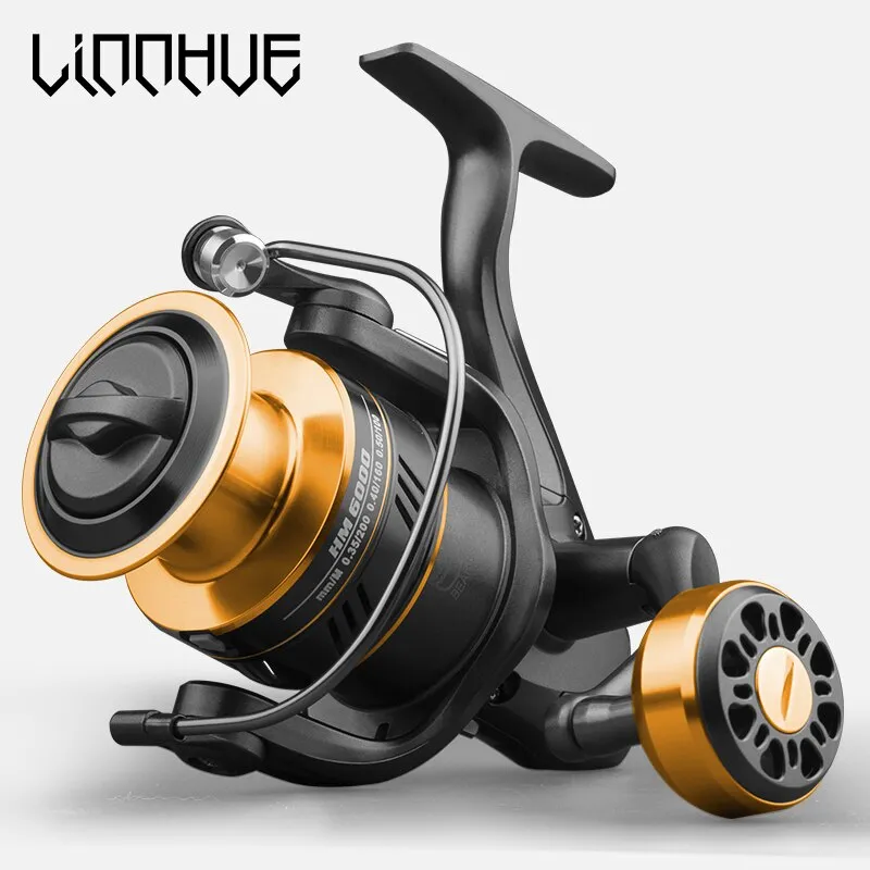 Fishing Reel HD500-7000 Spinning Reel 8kg Drag Metal Ball Grip Reel Fishing 5.2:1 Speed Metal Spool Coil Fishing Reel