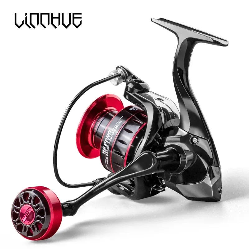 Fishing Reel HD500-7000 Spinning Reel 8kg Drag Metal Ball Grip Reel Fishing 5.2:1 Speed Metal Spool Coil Fishing Reel