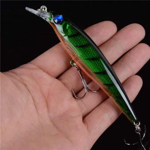 Float Tubes For Fishing 1PCS Floating Minnow Fishing Lure Laser Hard Artificial Bait 3D Eyes 11cm 13.4g Fishing Wobblers Crankbait Minnows Fishing Floats Float Tubes For Fishing