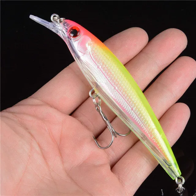 Float Tubes For Fishing 1PCS Floating Minnow Fishing Lure Laser Hard Artificial Bait 3D Eyes 11cm 13.4g Fishing Wobblers Crankbait Minnows Fishing Floats Float Tubes For Fishing