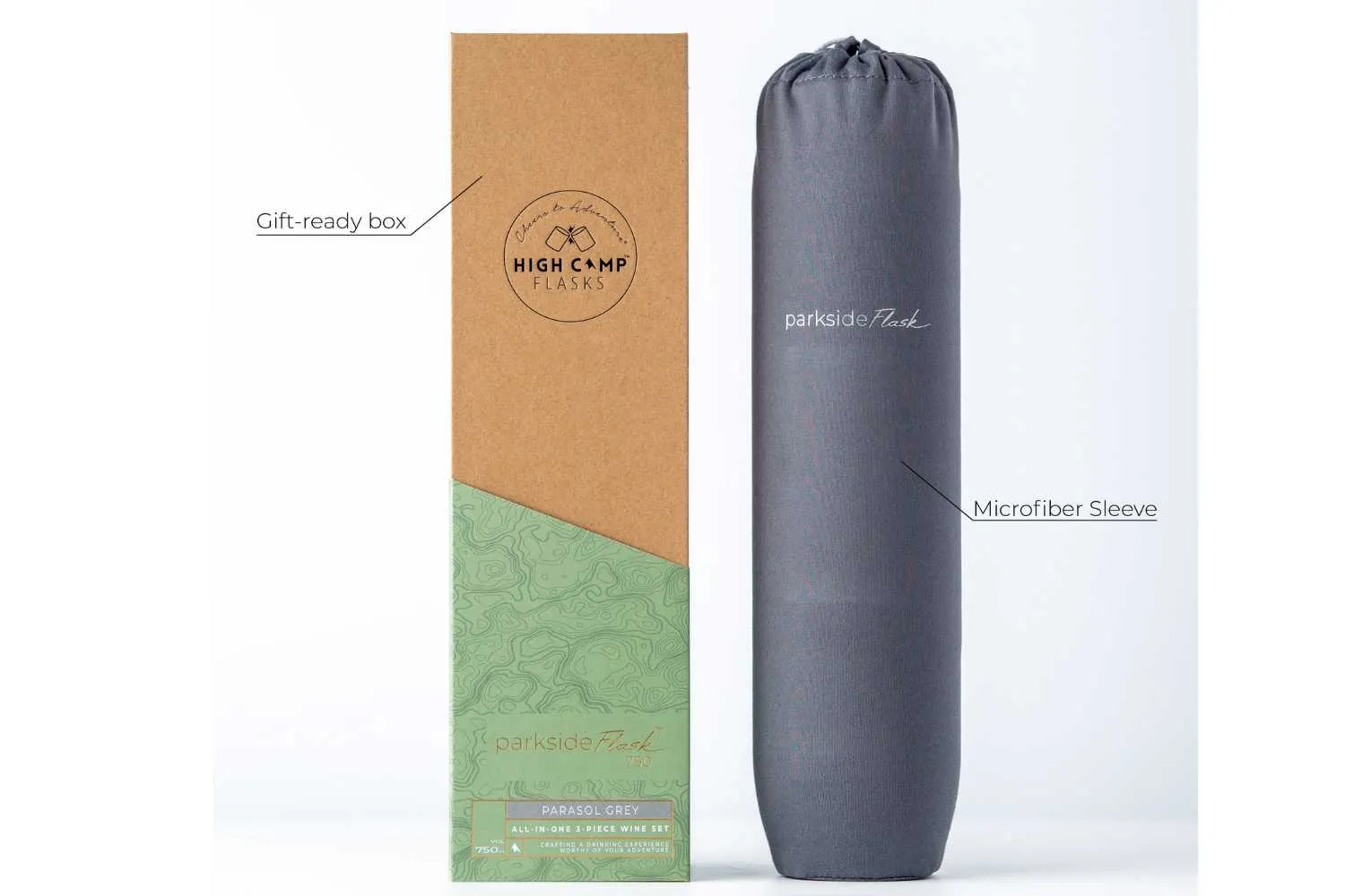 High Camp Wine Flask and Tumblers |  Parkside Flask™ 750