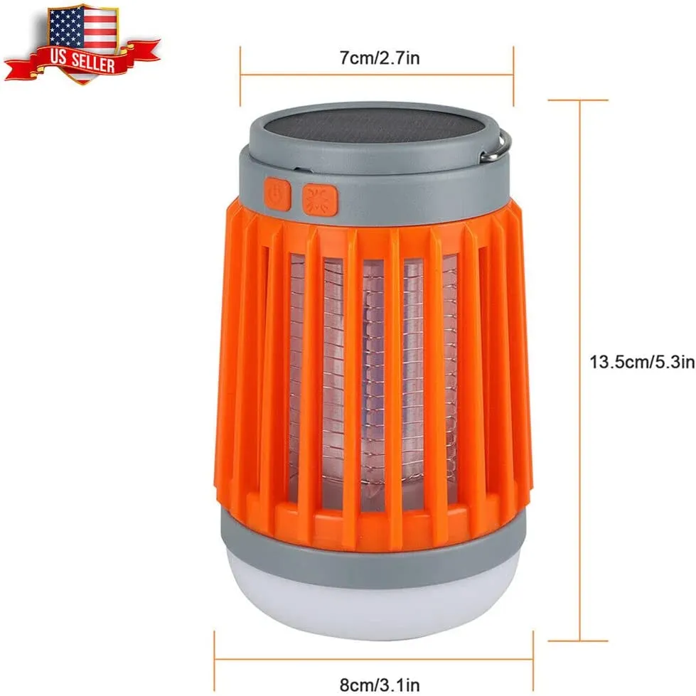 ITEM# 0082   Bug Zapper Light Bulb 2pcs, 3 in 1 Mosquitoes Killer USB Rechargeable Camping Lantern Flashlight Tent Light, IPX6 Waterproof Portable Light Bulb Zapper for Doorway, Corridor, Balcony, Patio (Watch Video)