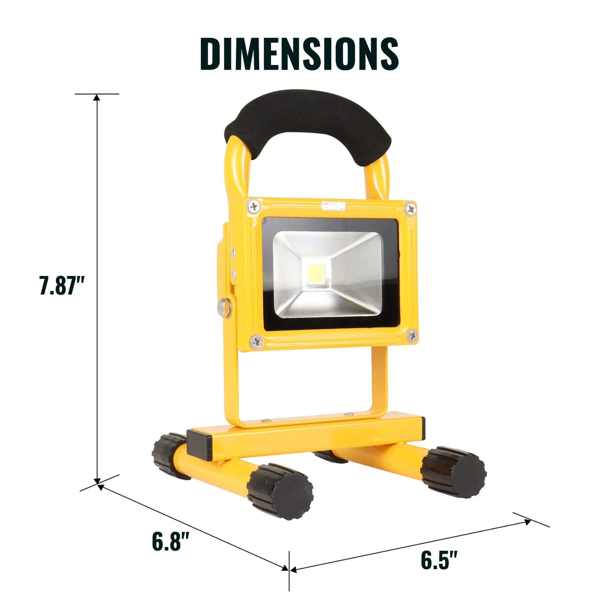 Koolatron 12V Cordless Rechargeable Work Light, Weatherproof Indoor/Outdoor Flood Light, Long-Life LED Lantern with 12V DC/110V AC Charging Cords, for Construction, Camping, Jobsite, Emergency