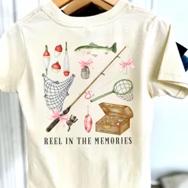 (Natural - Girls) Reel in the Memories Short Sleeve Kids Tee