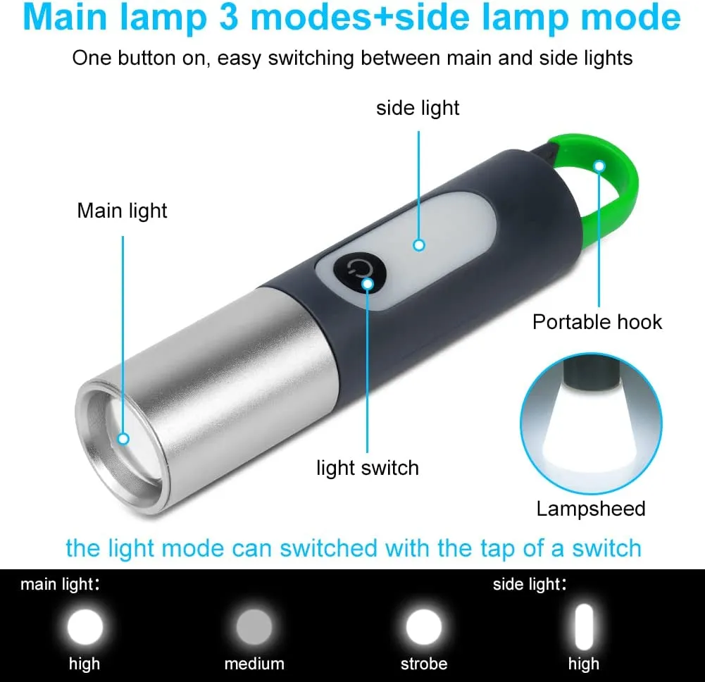 Rechargeable LED Flashlight and Camping Lantern Combo