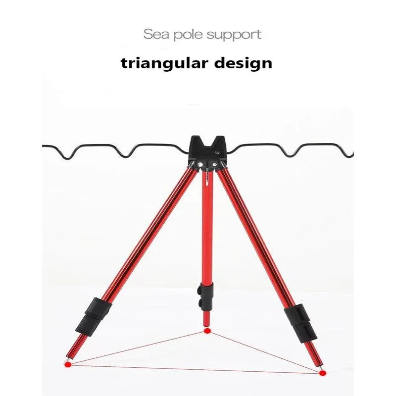 Sideny Telescopic Fishing Rod Holder 3-Fold Tripod Stand