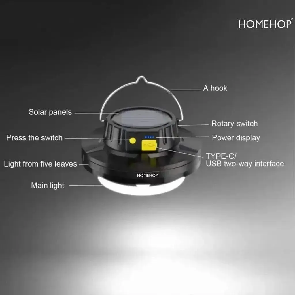 Solar Lamp Outdoor Wall Hanging LED Emergency Lights For Home, Garden (Waterproof, Cool White)