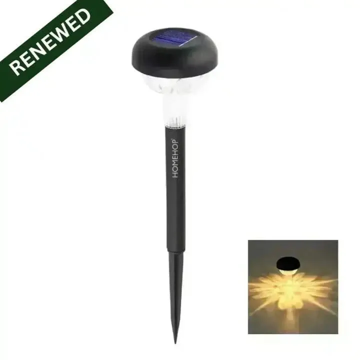 Solar Spike Lighting Decorative Path Light For Outdoor Garden (Warm), Renewed