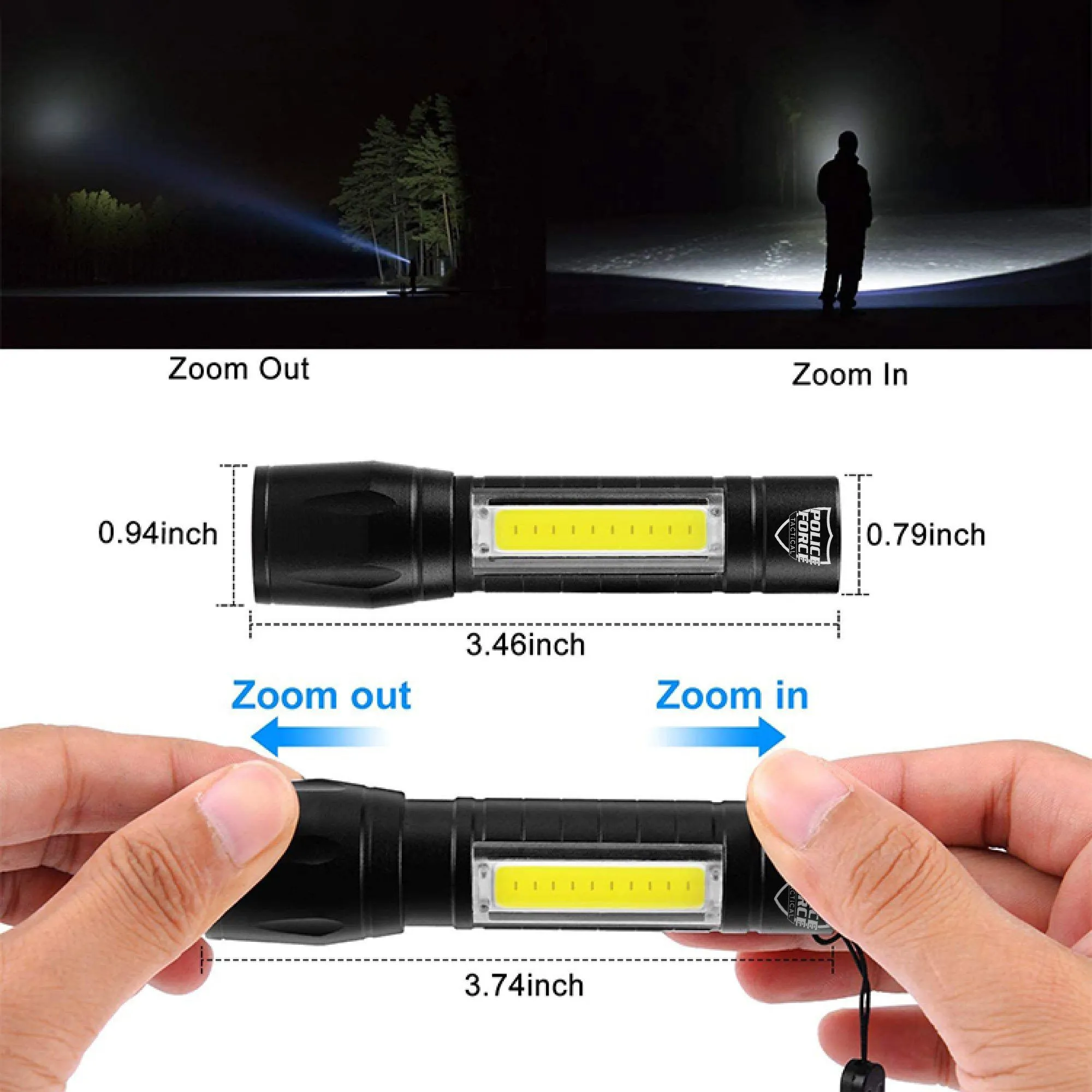 Tactical XPE COB Mini Flashlight