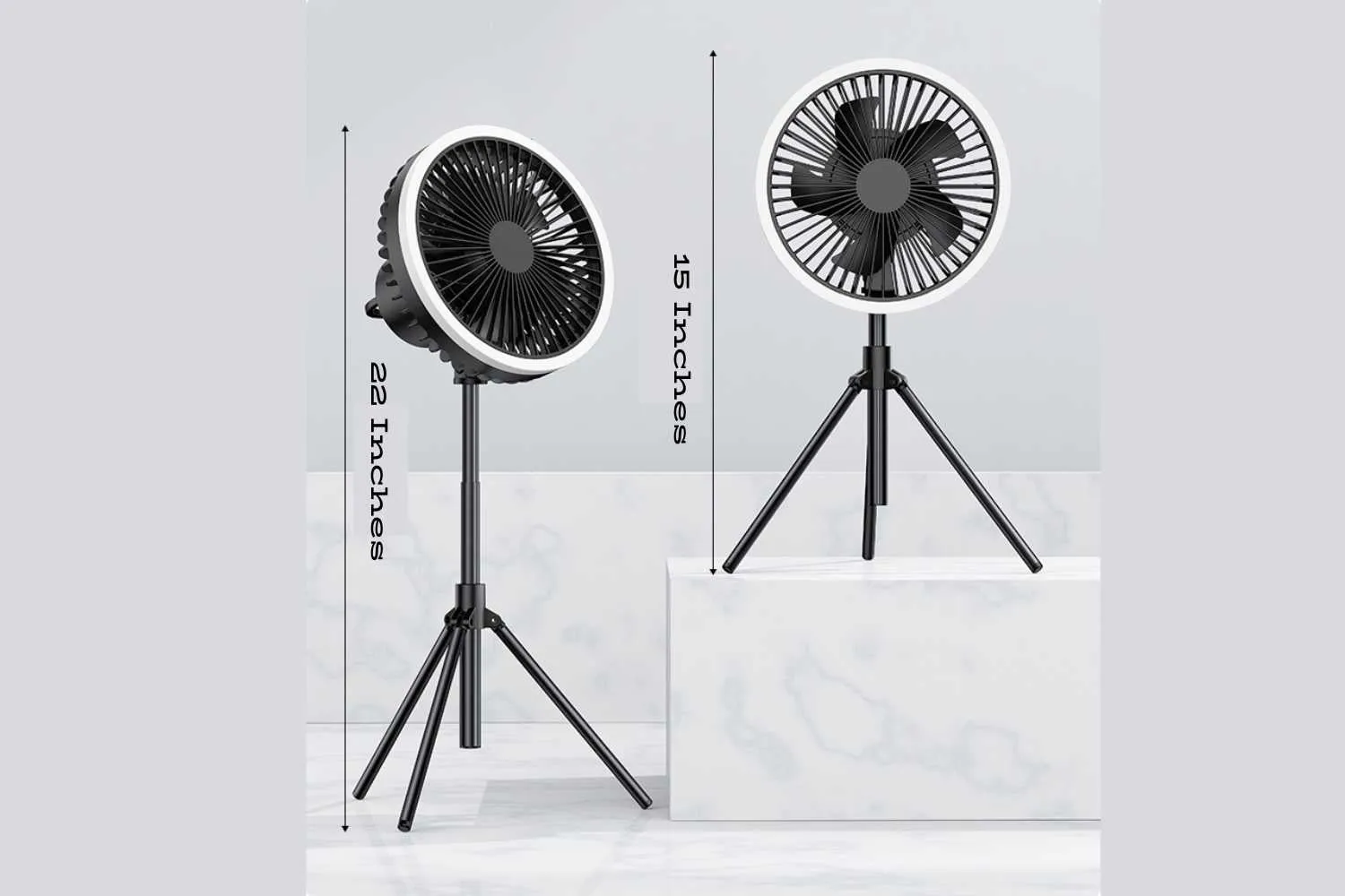 Tripod Portable Fan with Night Light