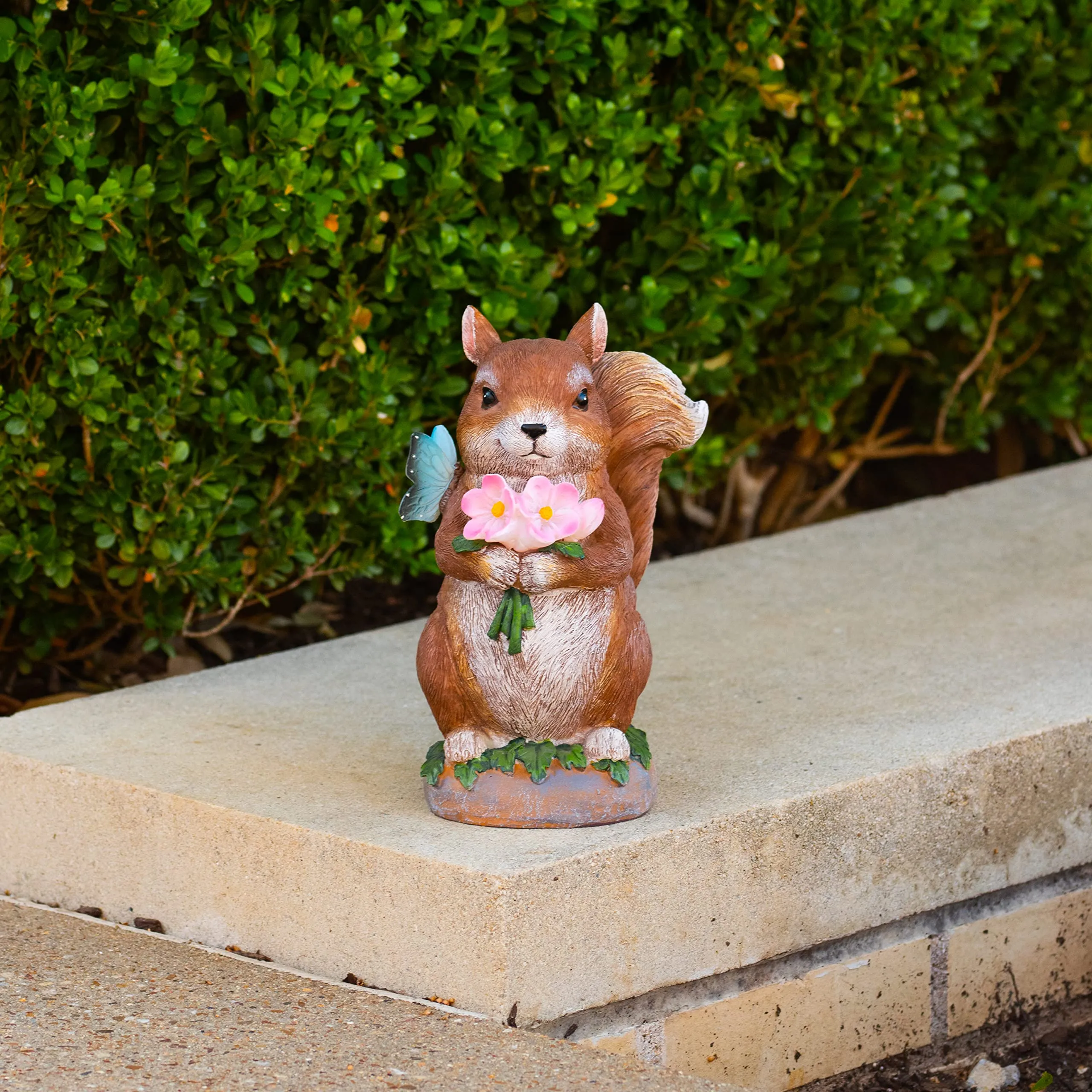 VP Home Charming Squirrel Solar Powered LED Outdoor Decor Garden