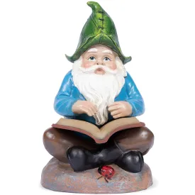 Vp Home Scholarly Gnome Solar Powered Led Outdoor Decor Garden Light