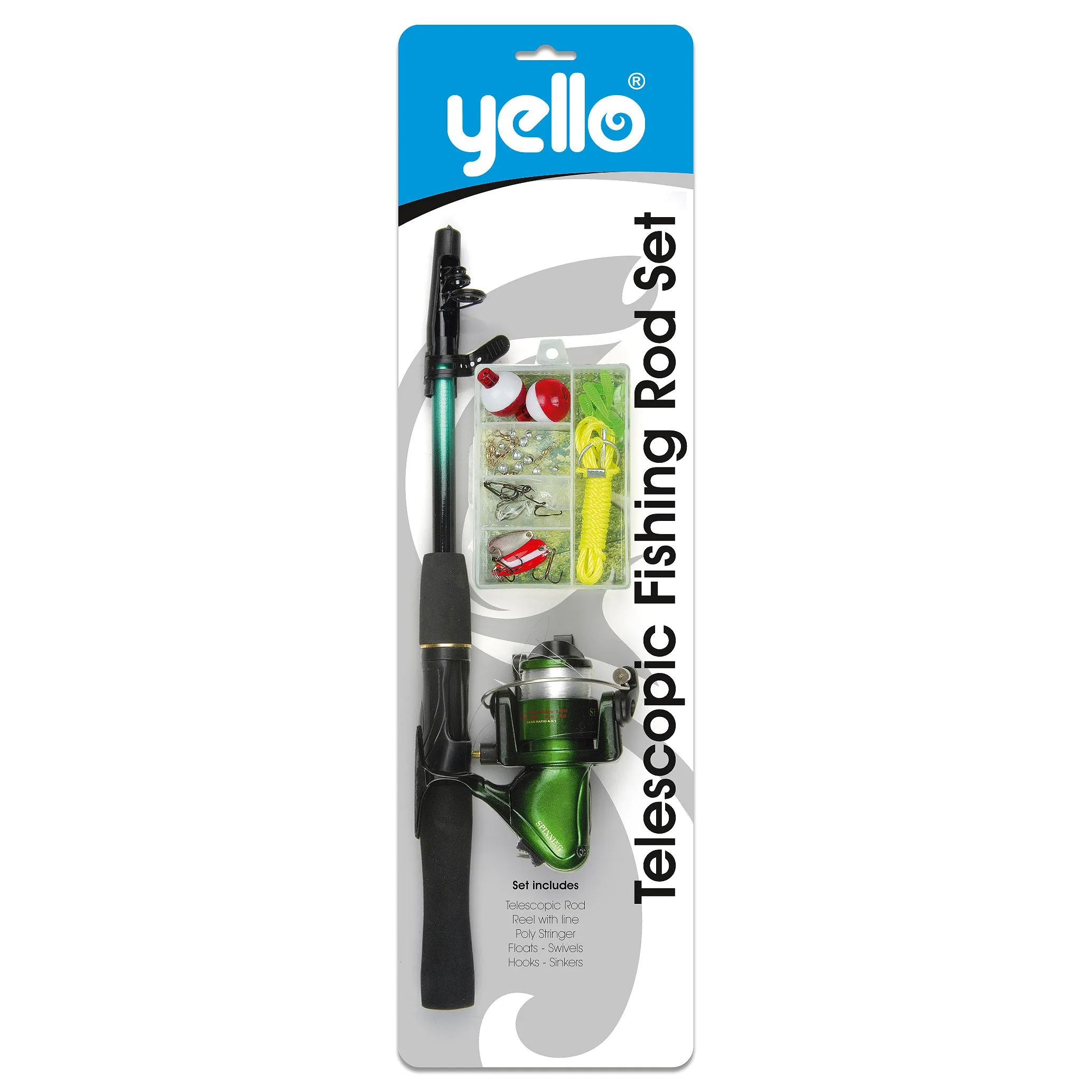 Yello Telescopic Junior Fishing Rod Set